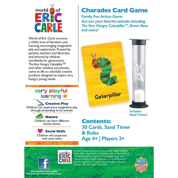 Eric Carle Charades Game Travel Card Game 29 Cards Ages 4+ MasterPieces Image 3