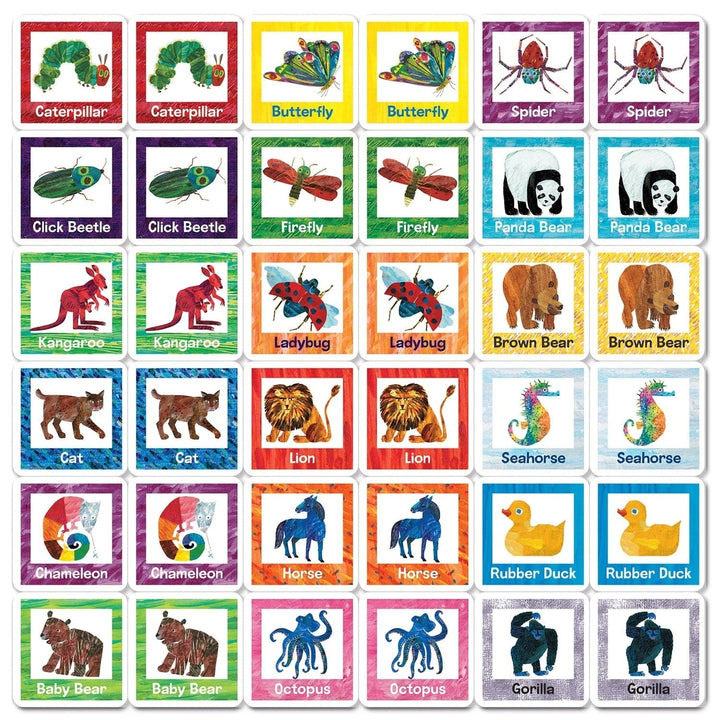 World of Eric Carle Matching Game Travel Memory Game 18 Animal Pairs Ages 3+ Image 2