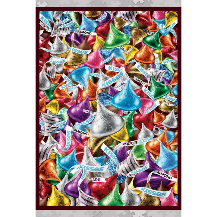 Hersheys Kisses 1000 Piece Jigsaw Puzzle Colorful Chocolate Challenge Puzzle Image 4