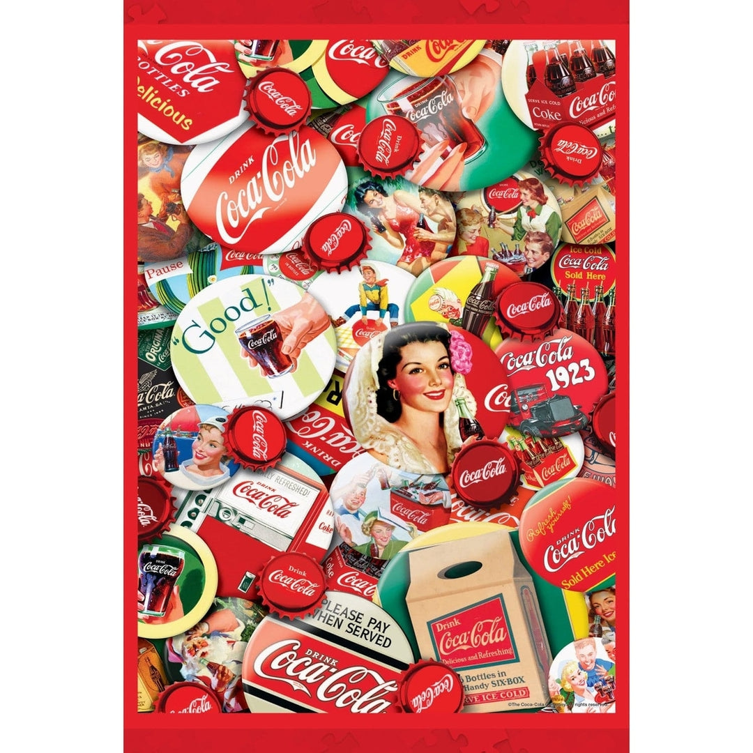 Coca-Cola 1000 Piece Jigsaw Puzzle Worlds Smallest in Collectible Tin Box Image 4