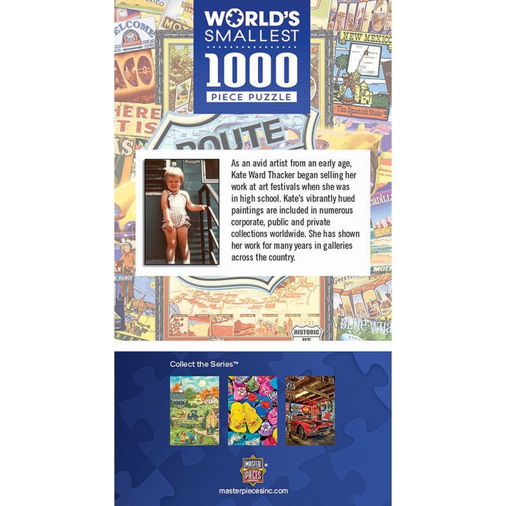 MasterPieces Route 66 1000 Piece Puzzle Worlds Smallest 4x8 Tin Box Recycled Image 3