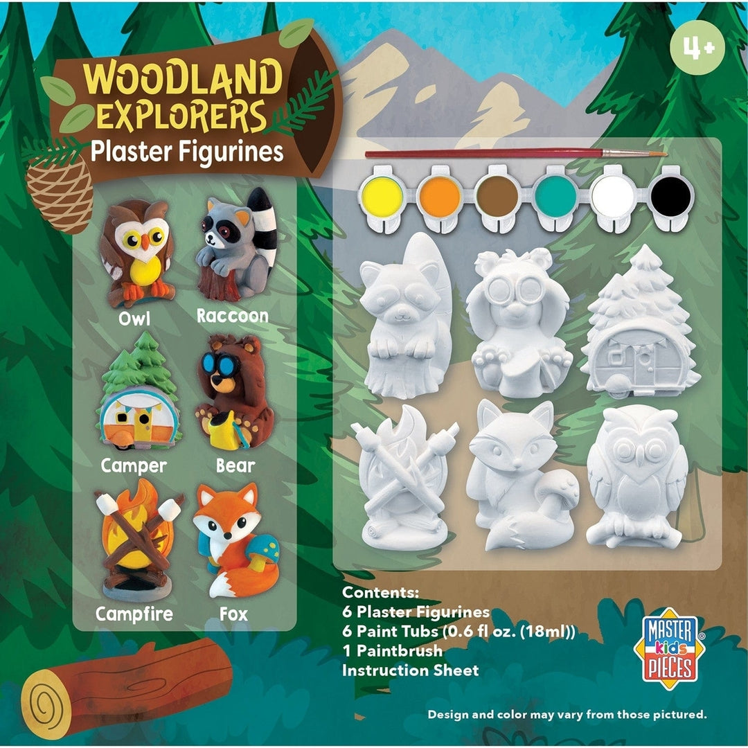 Woodland Explorers Plaster Figurine Paint Set 6 Figures 6 Paints Family Activity Image 3