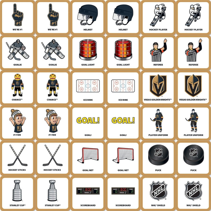 NHL Las Vegas Golden Knights Matching Game Family Memory Card Game 18 Pairs Image 2