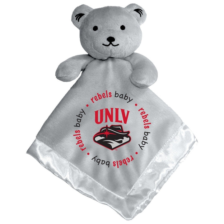 UNLV Rebels Security Bear Gray 14x14 Soft Plush Sleep Buddy Baby Fanatics Image 1