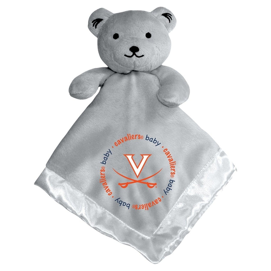 Virginia Cavaliers Security Bear Gray Soft Plush Comfort Toy 14 in Team Logo Image 1