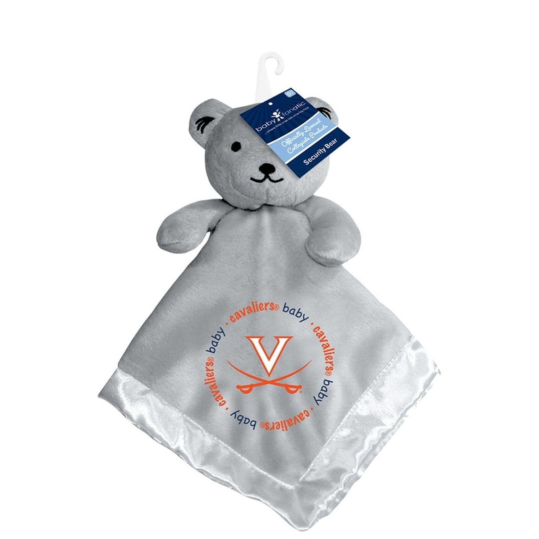 Virginia Cavaliers Security Bear Gray Soft Plush Comfort Toy 14 in Team Logo Image 2