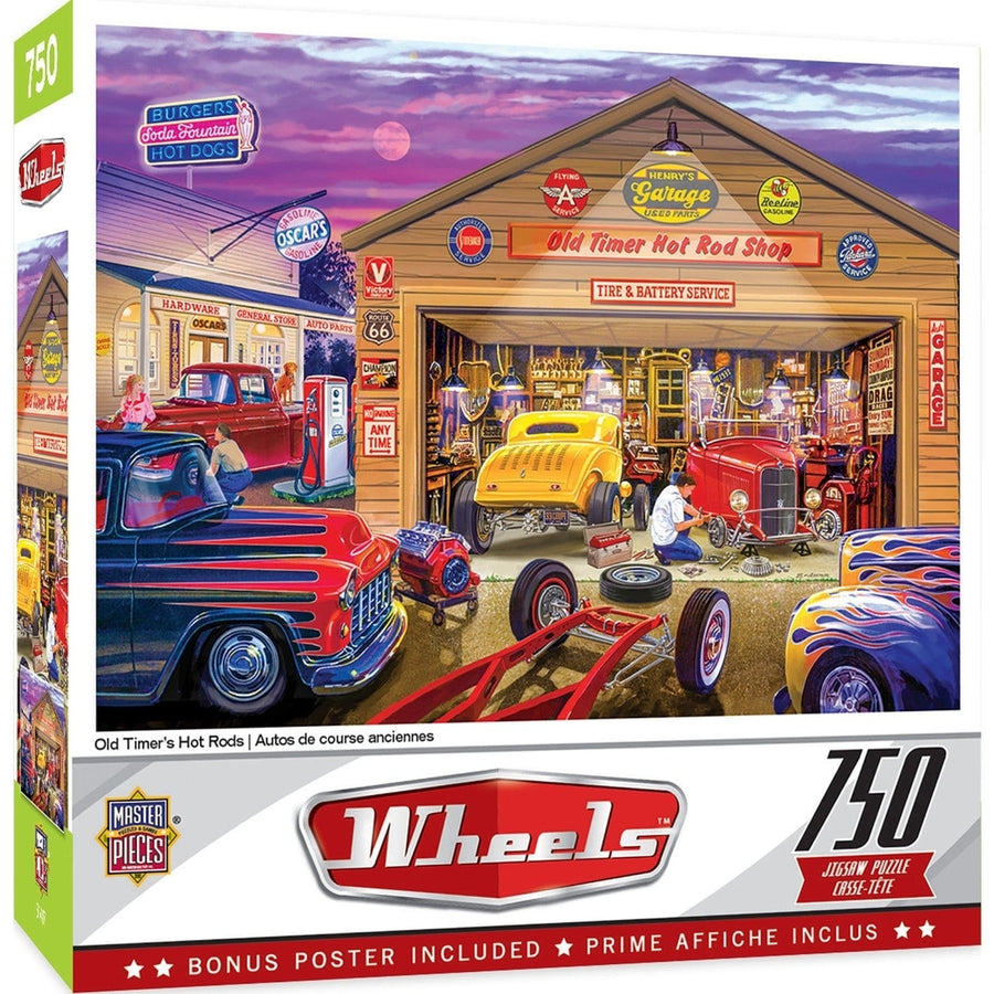 Wheels - Old Timers Hot Rods 750 Piece Jigsaw Puzzle Image 1