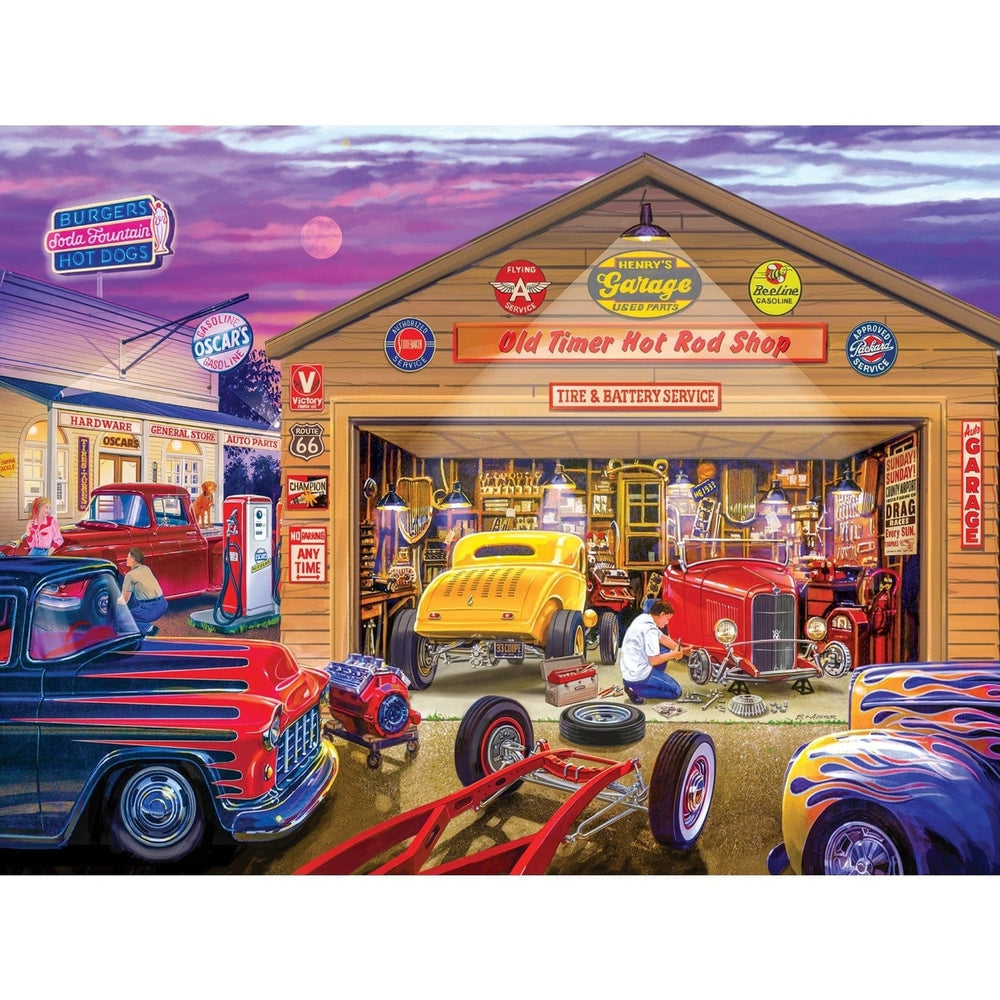 Wheels - Old Timers Hot Rods 750 Piece Jigsaw Puzzle Image 2