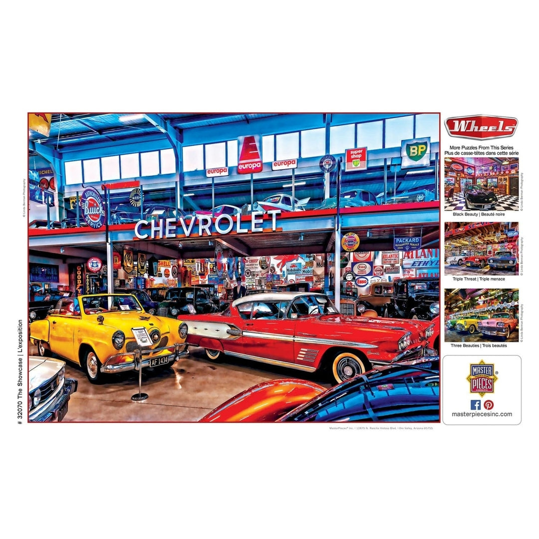 MasterPieces 750 Piece Jigsaw Puzzle Wheels Classic Cars 18x24 Recycled Material Image 4