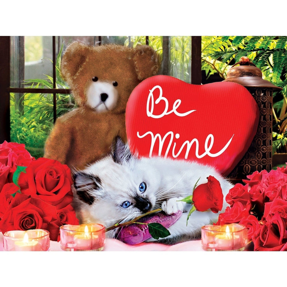 MasterPieces Wild and Whimsical 300 Piece EZ Grip Jigsaw Puzzle Kitten Valentine Image 2