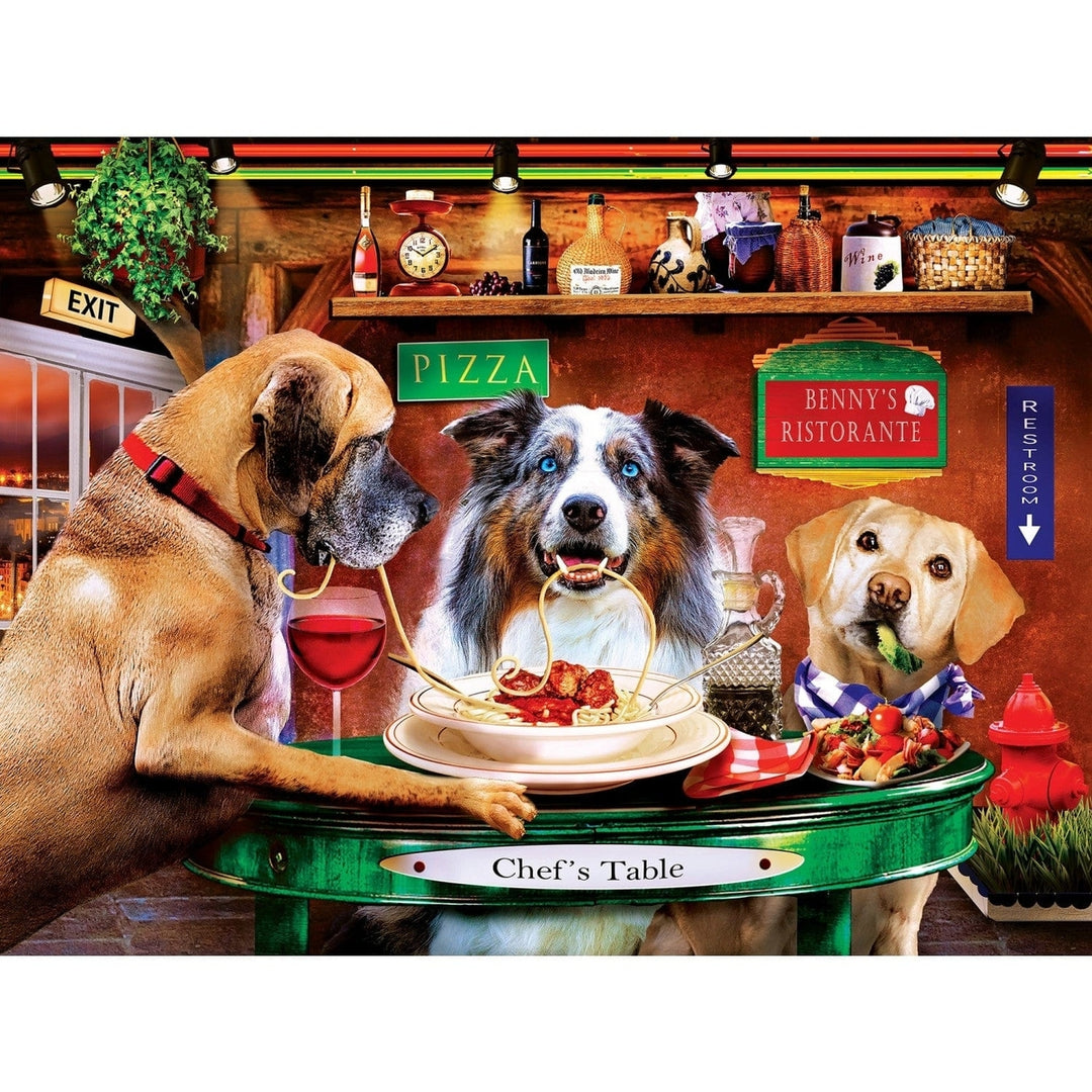 MasterPieces Wild and Whimsical Bennys Ristorante 300PC EZ Grip Jigsaw Puzzle Image 2