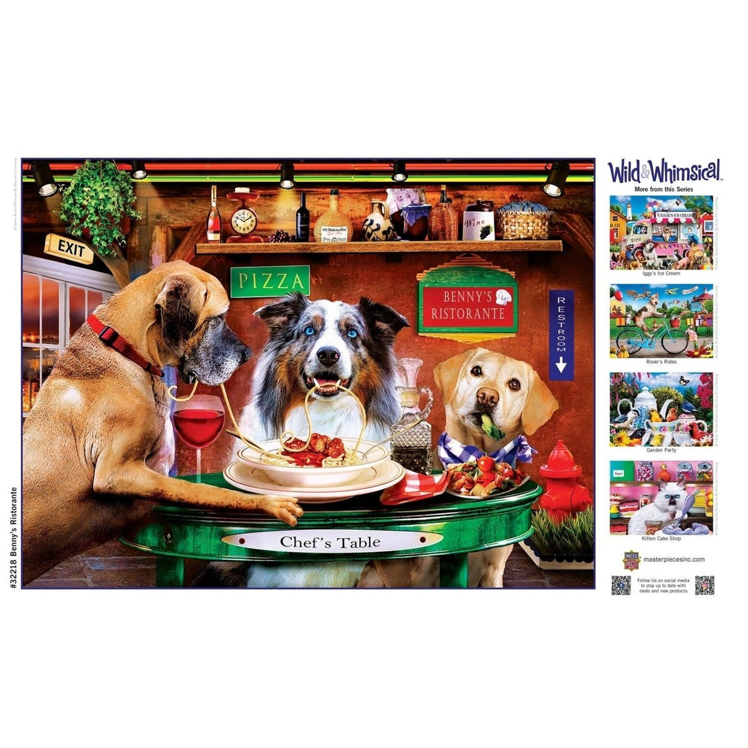 MasterPieces Wild and Whimsical Bennys Ristorante 300PC EZ Grip Jigsaw Puzzle Image 4