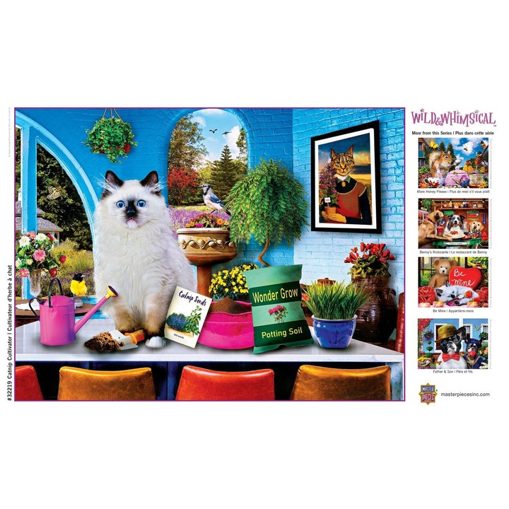 MasterPieces Wild and Whimsical Catnip 300 Piece EZ Grip Jigsaw Puzzle 18x24 Image 4