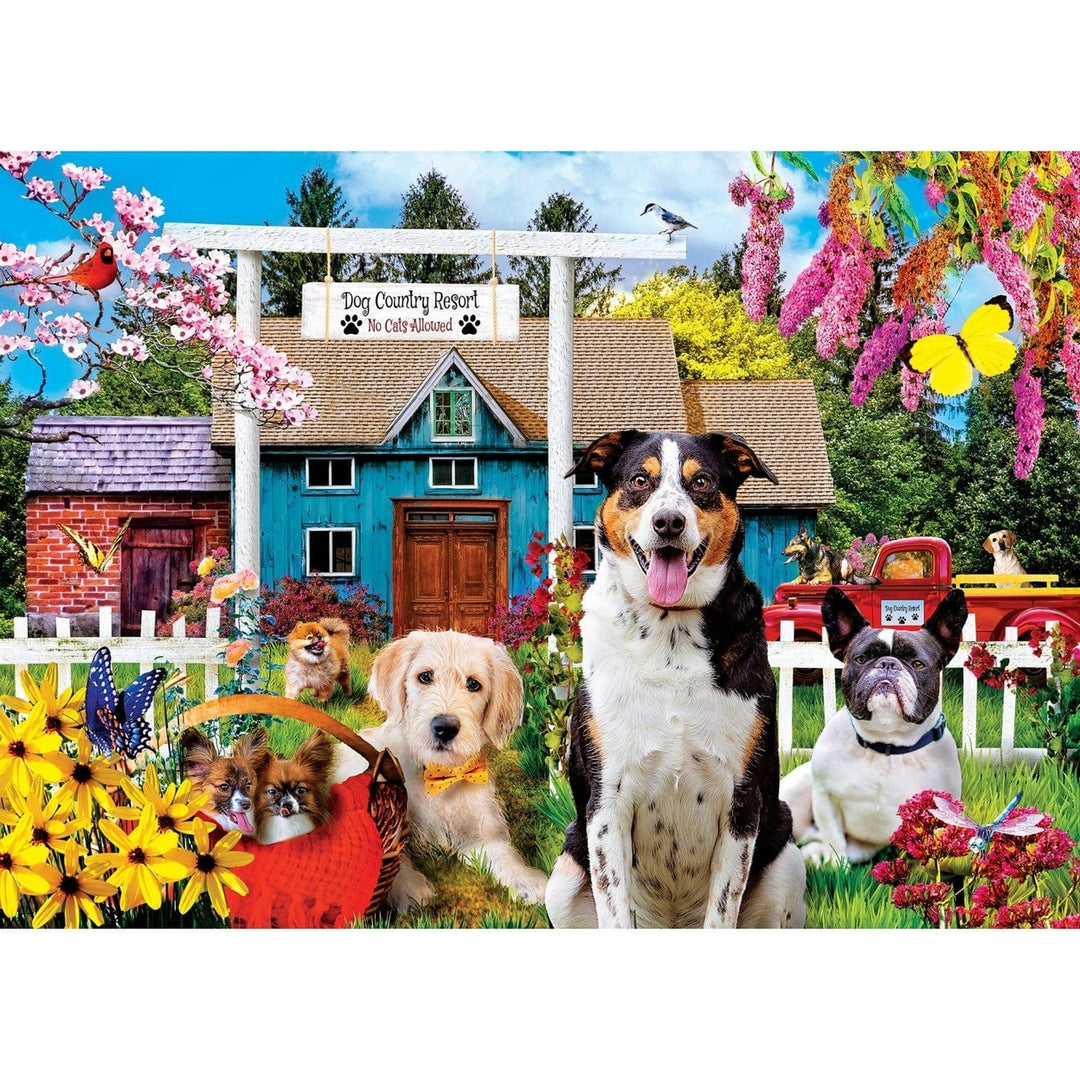 Wild and Whimsical - Dogs Country Restort 1000 Piece Jigsaw Puzzle Image 2