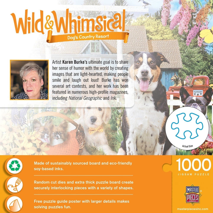 Wild and Whimsical - Dogs Country Restort 1000 Piece Jigsaw Puzzle Image 3