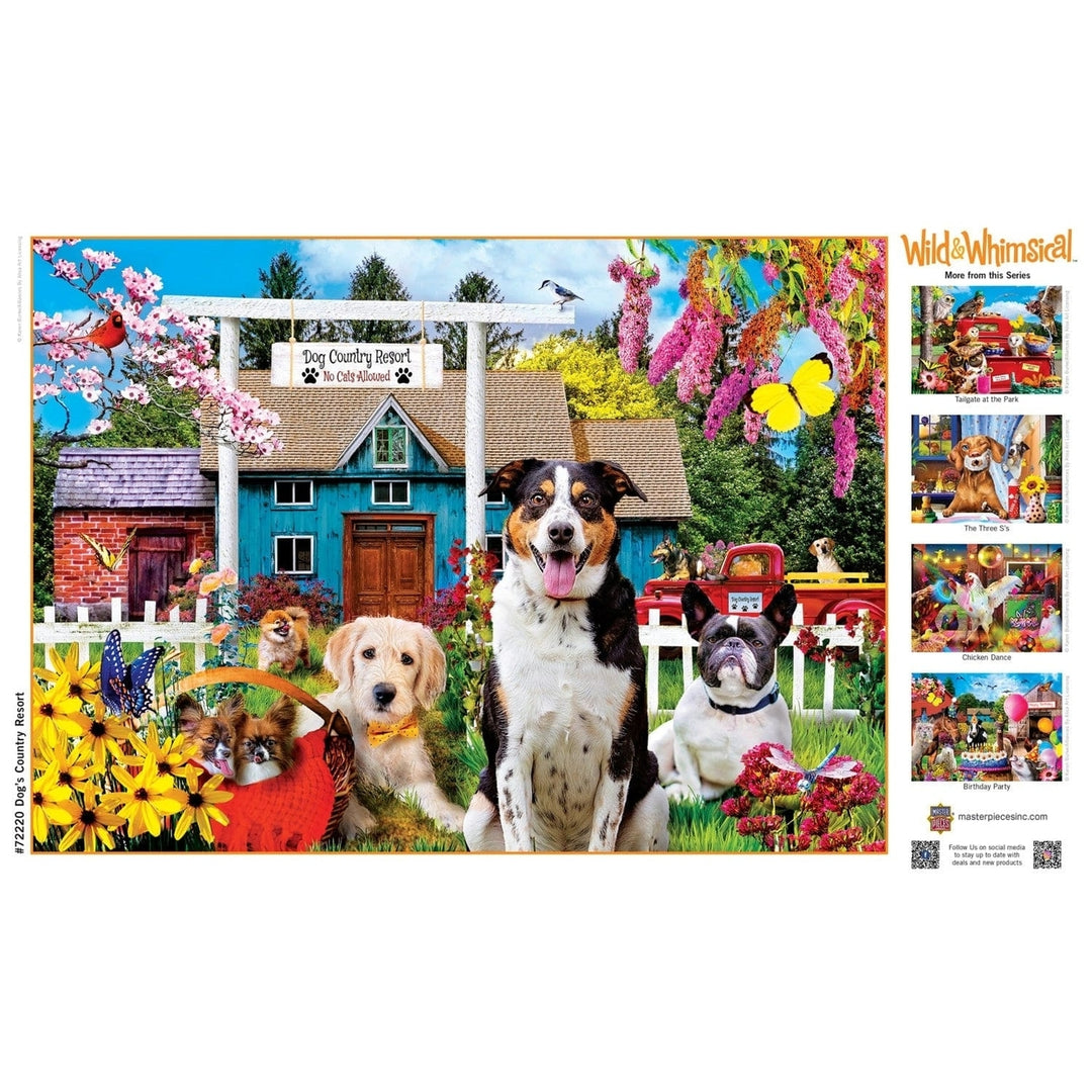 Wild and Whimsical - Dogs Country Restort 1000 Piece Jigsaw Puzzle Image 4