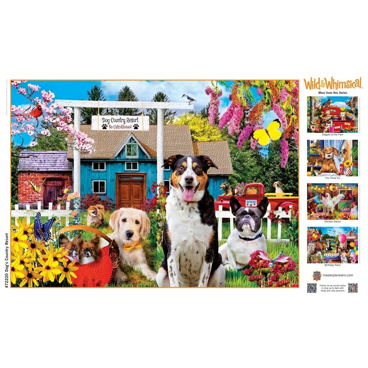 Wild and Whimsical - Dogs Country Restort 1000 Piece Jigsaw Puzzle Image 4