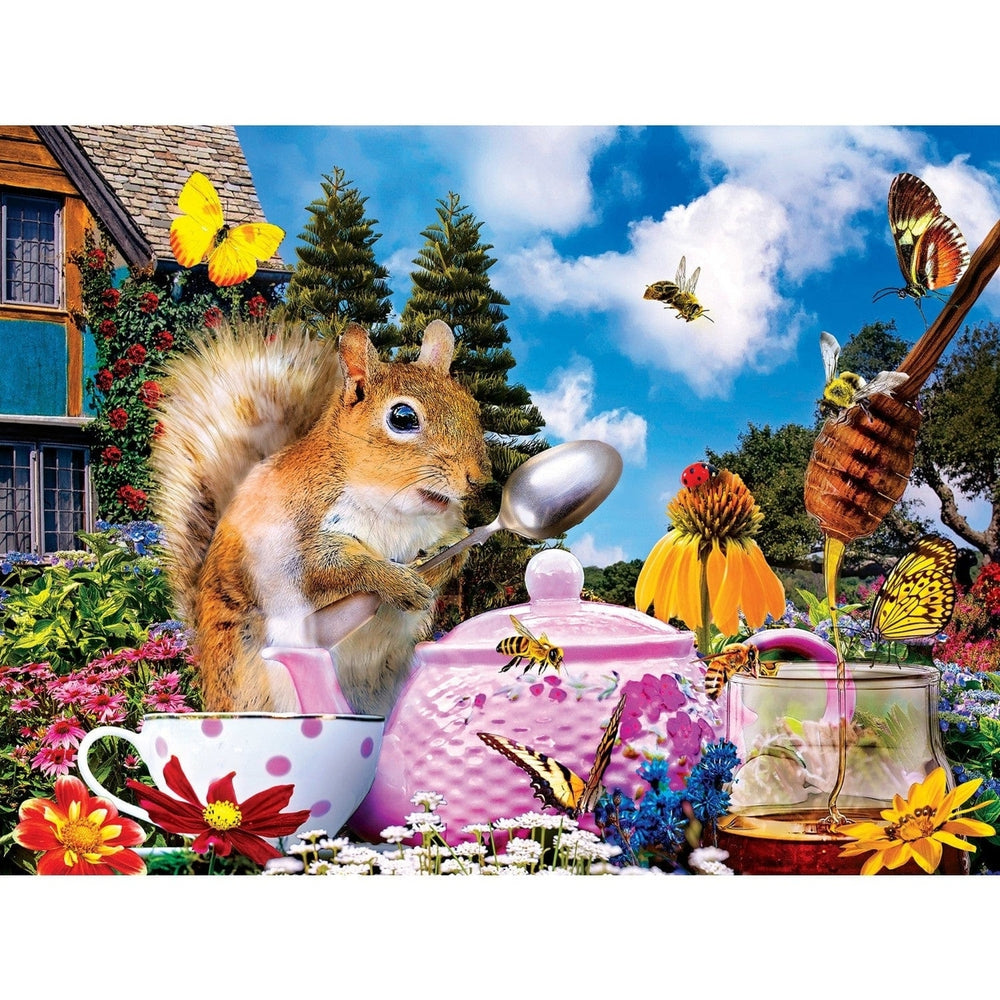 MasterPieces Wild Whimsical 300 Piece EZ Grip Jigsaw Puzzle Garden Tea Image 2