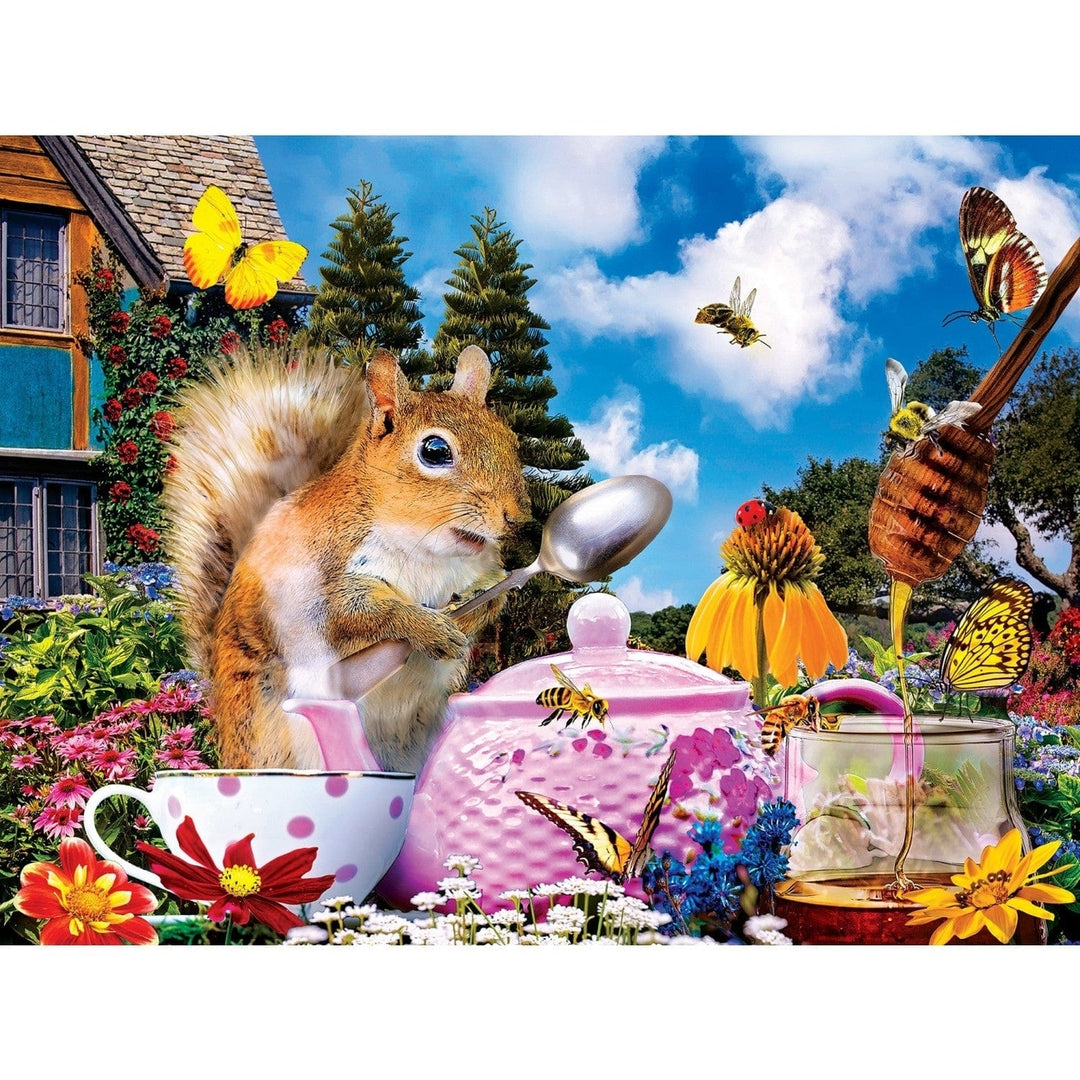 MasterPieces Wild Whimsical 300 Piece EZ Grip Jigsaw Puzzle Garden Tea Image 2