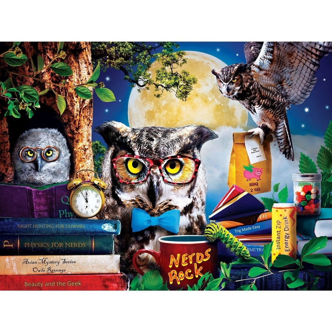 MasterPieces Wild and Whimsical Night Owls 300 Piece EZ Grip Jigsaw Puzzle 18"x24" Image 2