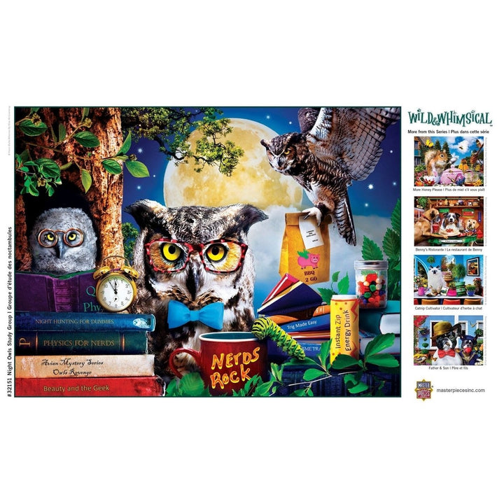 MasterPieces Wild and Whimsical Night Owls 300 Piece EZ Grip Jigsaw Puzzle 18"x24" Image 4