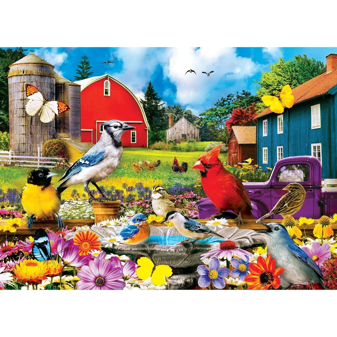 Wild and Whimsical On The Fence 1000 Piece Jigsaw Puzzle Melodies of Spring Image 2