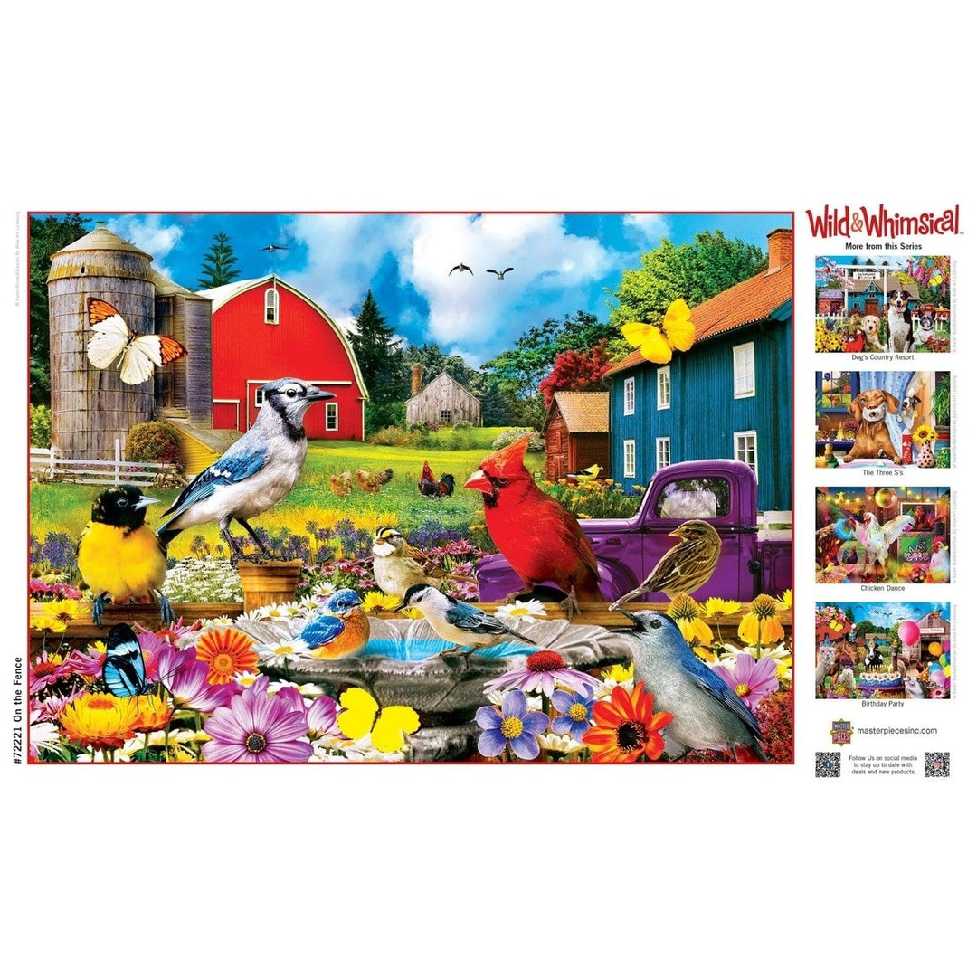 Wild and Whimsical On The Fence 1000 Piece Jigsaw Puzzle Melodies of Spring Image 4