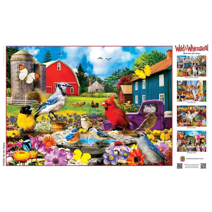 Wild and Whimsical On The Fence 1000 Piece Jigsaw Puzzle Melodies of Spring Image 4