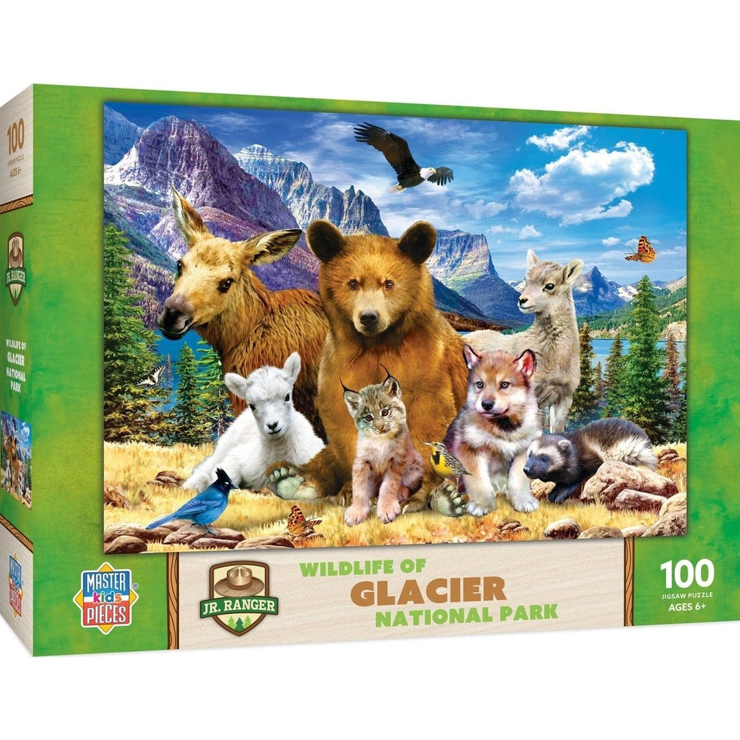 Wildlife of Glacier National Park Jigsaw Puzzle 100 Pieces Fun Learning 19x14 inches Image 1