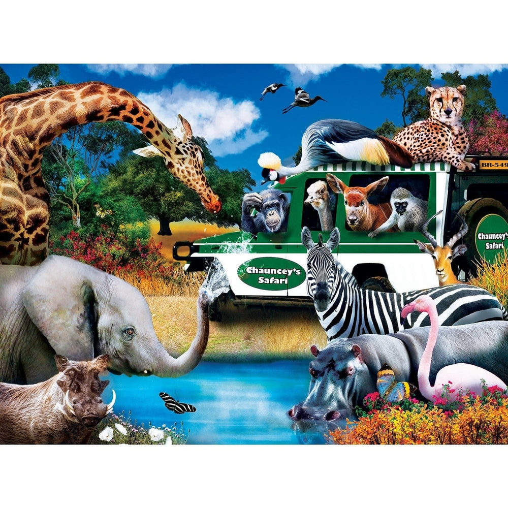 MasterPieces 300 Piece EZ Grip Jigsaw Puzzle Wild and Whimsical Watering Hole 18x24 Image 2