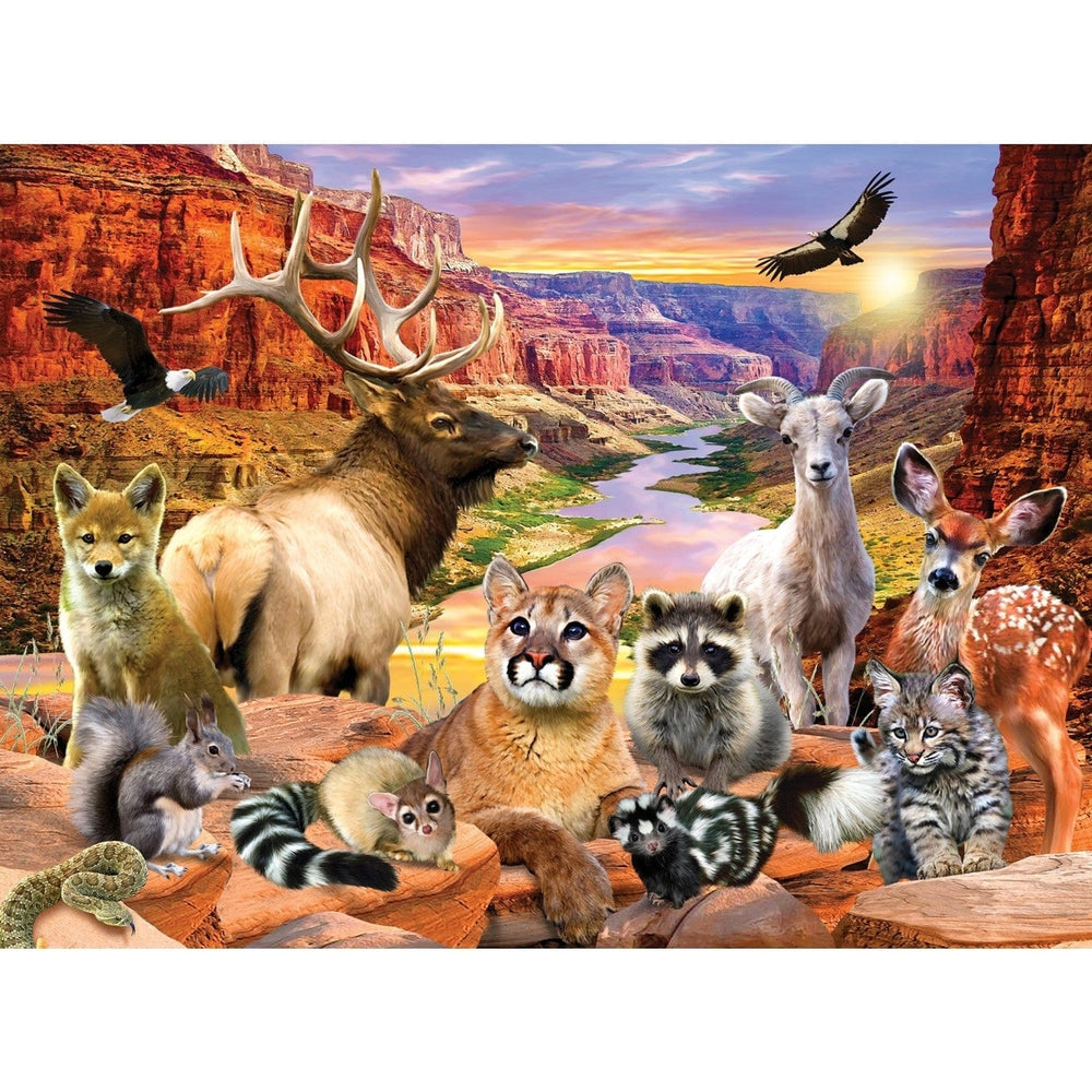 Wildlife of Grand Canyon National Park 100 Piece Jigsaw Puzzle 19x14 inches Image 2