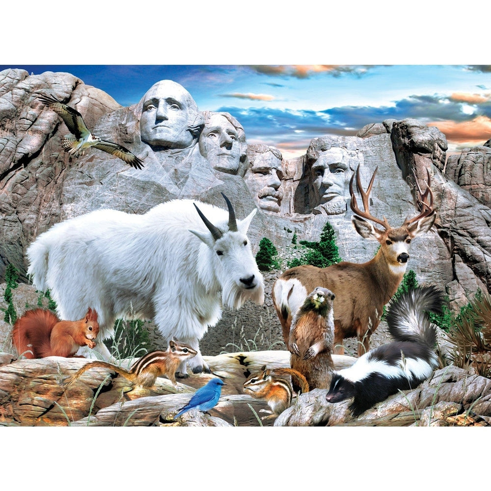 Wildlife of Mount Rushmore 100 Piece Jigsaw Puzzle Kids 19x14 inches Educational Image 2