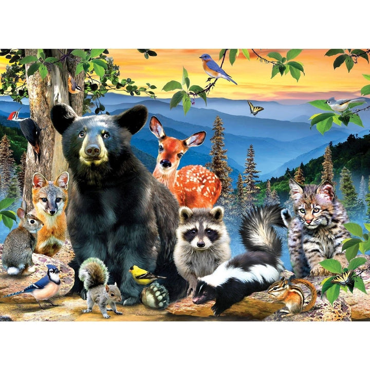 Great Smoky Mountains Wildlife Jigsaw Puzzle 100 Pieces Kids Learning 19x14 Image 2