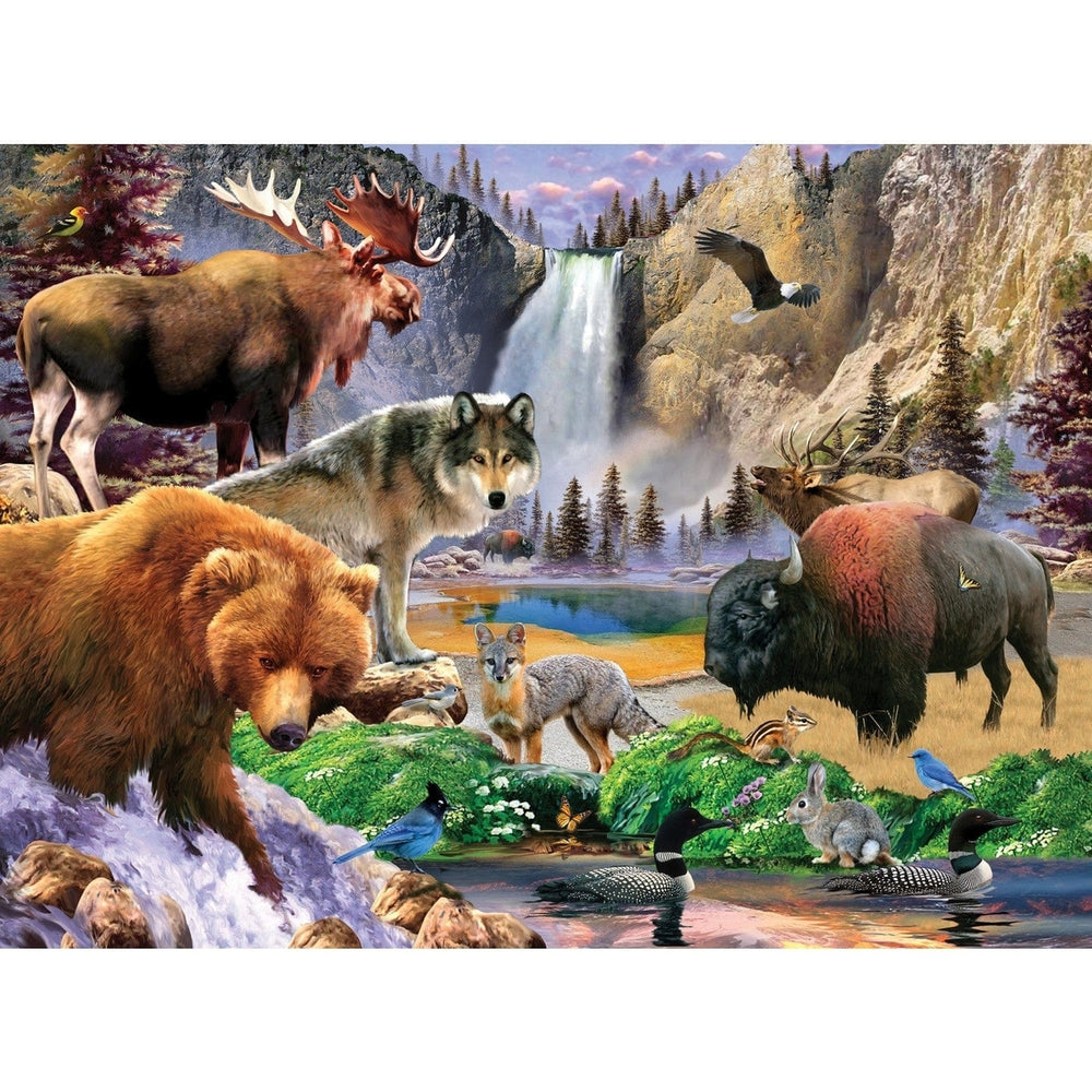 Yellowstone National Park Puzzle 100 Piece Jigsaw for Kids 19x14 inches Image 2