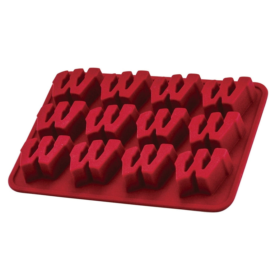 Wisconsin Badgers Silicone Ice Cube Tray Team Color Candy Mold Food Grade Image 1