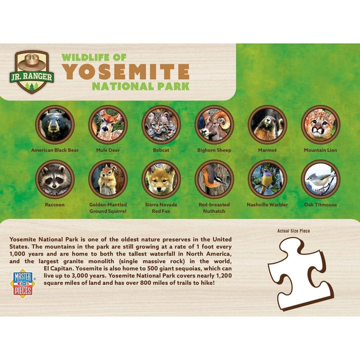 Wildlife of Yosemite National Park 100 Piece Jigsaw Puzzle Ages 6 and Up Image 3