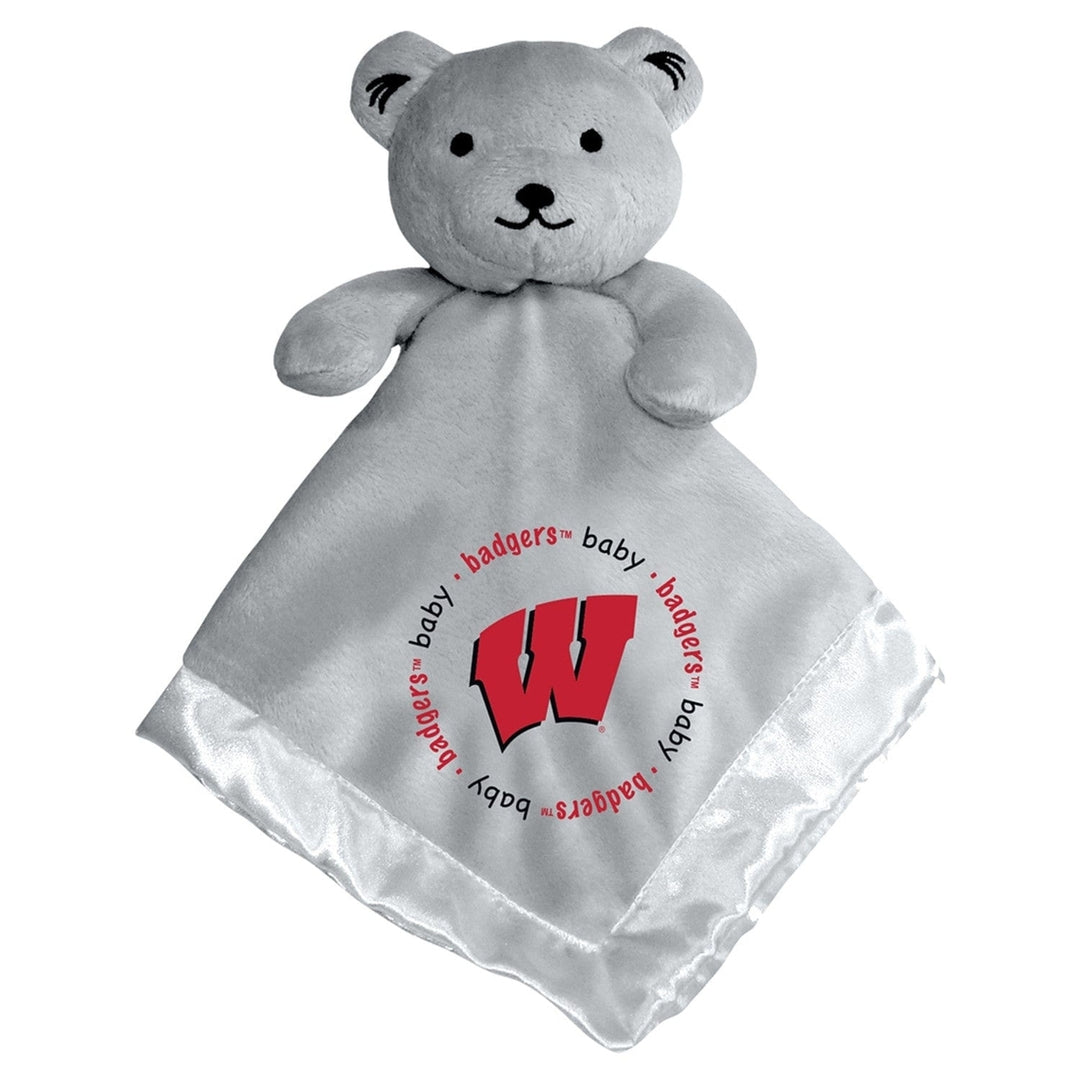 Wisconsin Badgers Security Bear Gray Plush 14in Officially Licensed Baby Fanatics Image 1