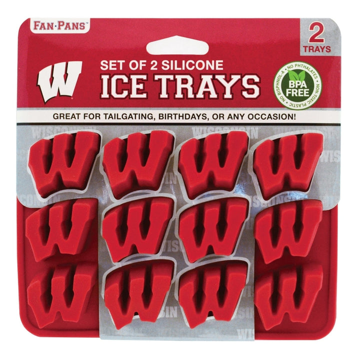 Wisconsin Badgers Silicone Ice Cube Tray Team Color Candy Mold Food Grade Image 2