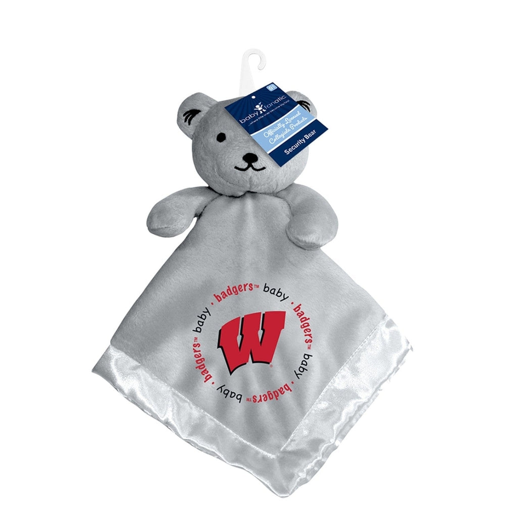 Wisconsin Badgers Security Bear Gray Plush 14in Officially Licensed Baby Fanatics Image 2