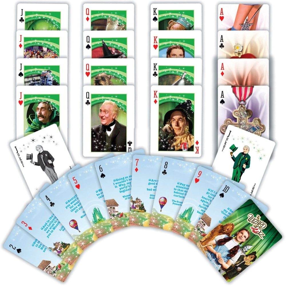 Wizard of Oz Playing Cards 54 Card Deck Classic Movie Characters Quotes Image 2