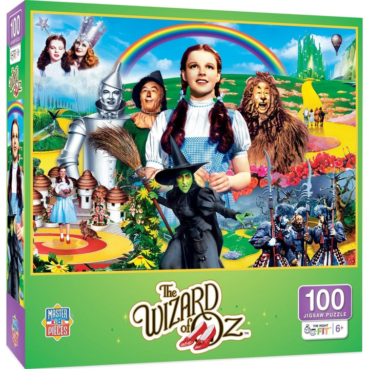 Wizard of Oz Jigsaw Puzzle 100 Pieces 19x14 Inches Dorothy and Friends Image 1