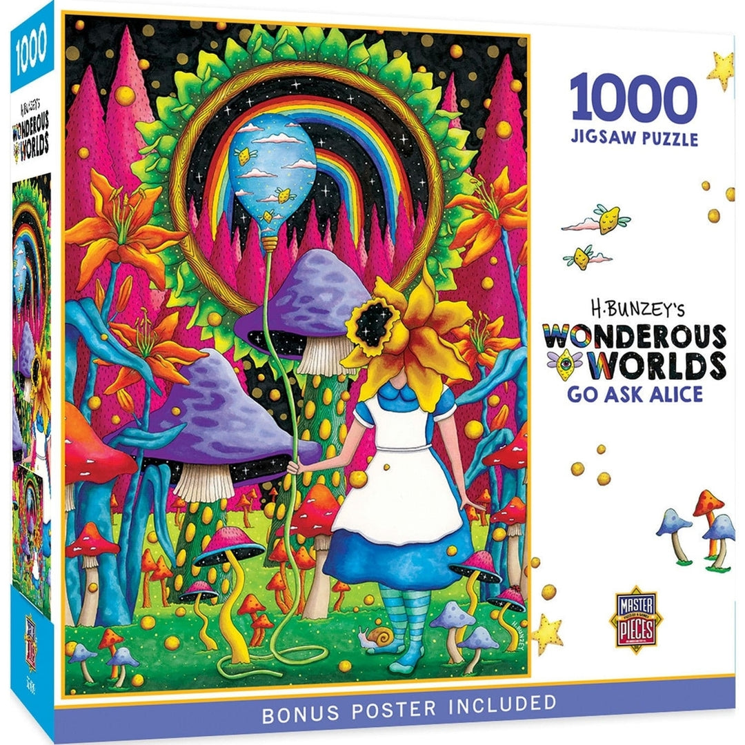 Wonderous Worlds Go Ask Alice 1000 Piece Jigsaw Puzzle Eco-Friendly Colors Image 1