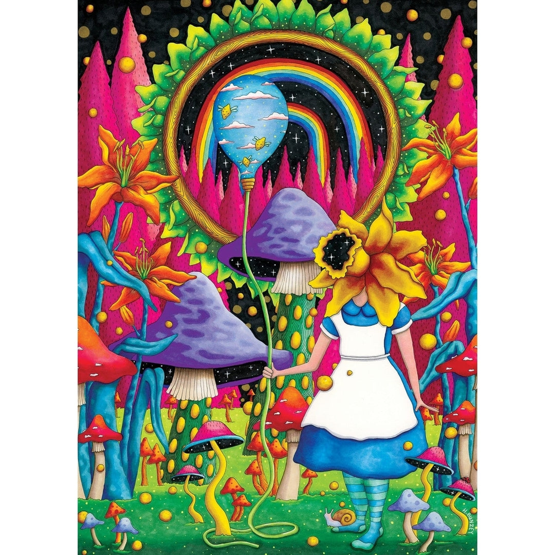 Wonderous Worlds Go Ask Alice 1000 Piece Jigsaw Puzzle Eco-Friendly Colors Image 2