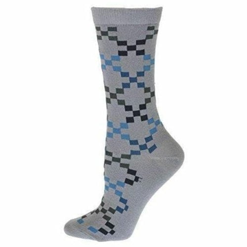 Geometric Pattern Cotton Crew Socks Image 3