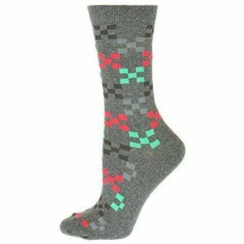 Geometric Pattern Cotton Crew Socks Image 4