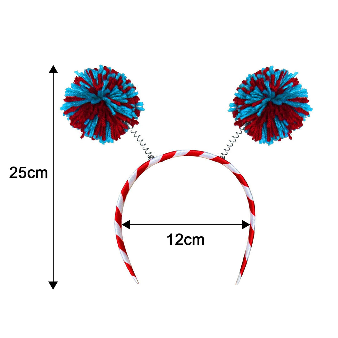 5Pcs Pom Yarn Ball Decor Headband Girl Spring Design Headband Fluffy Ball Hairband Halloween Christmas Birthday Party Image 7