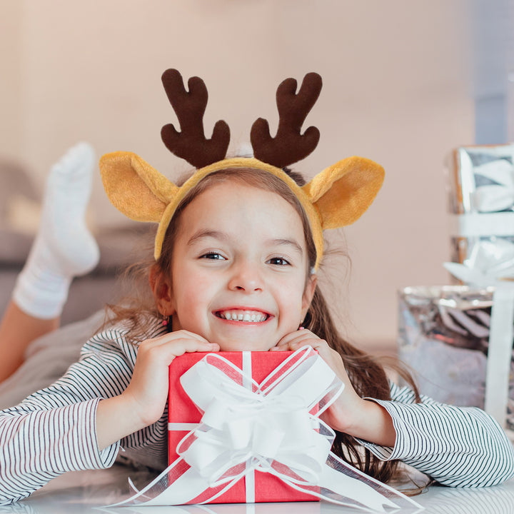 Plush Hairband Festive Christmas Hat Antler Headband Flexible Xmas Headgear for Kids Adults Holiday Decor Image 12