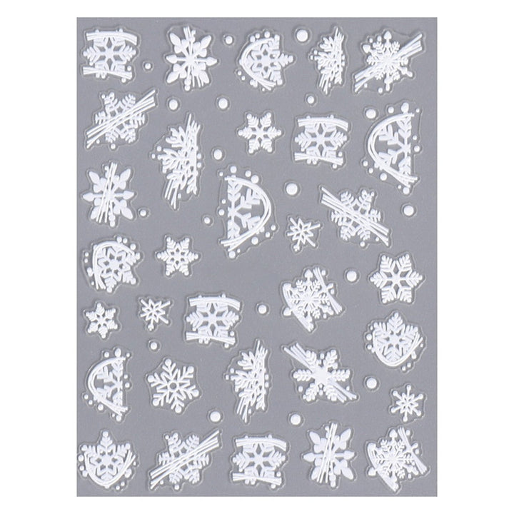 3D Snowflake Nail Art Decals Christmas Festive Winter Nail Sticker Self-adhesive Manicure Art Decorations for Salon Home Image 1