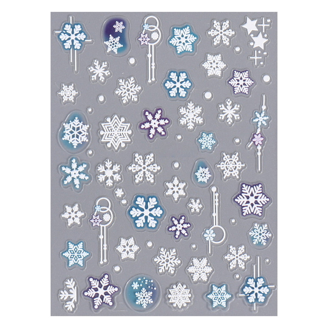 3D Snowflake Nail Art Decals Christmas Festive Winter Nail Sticker Self-adhesive Manicure Art Decorations for Salon Home Image 4