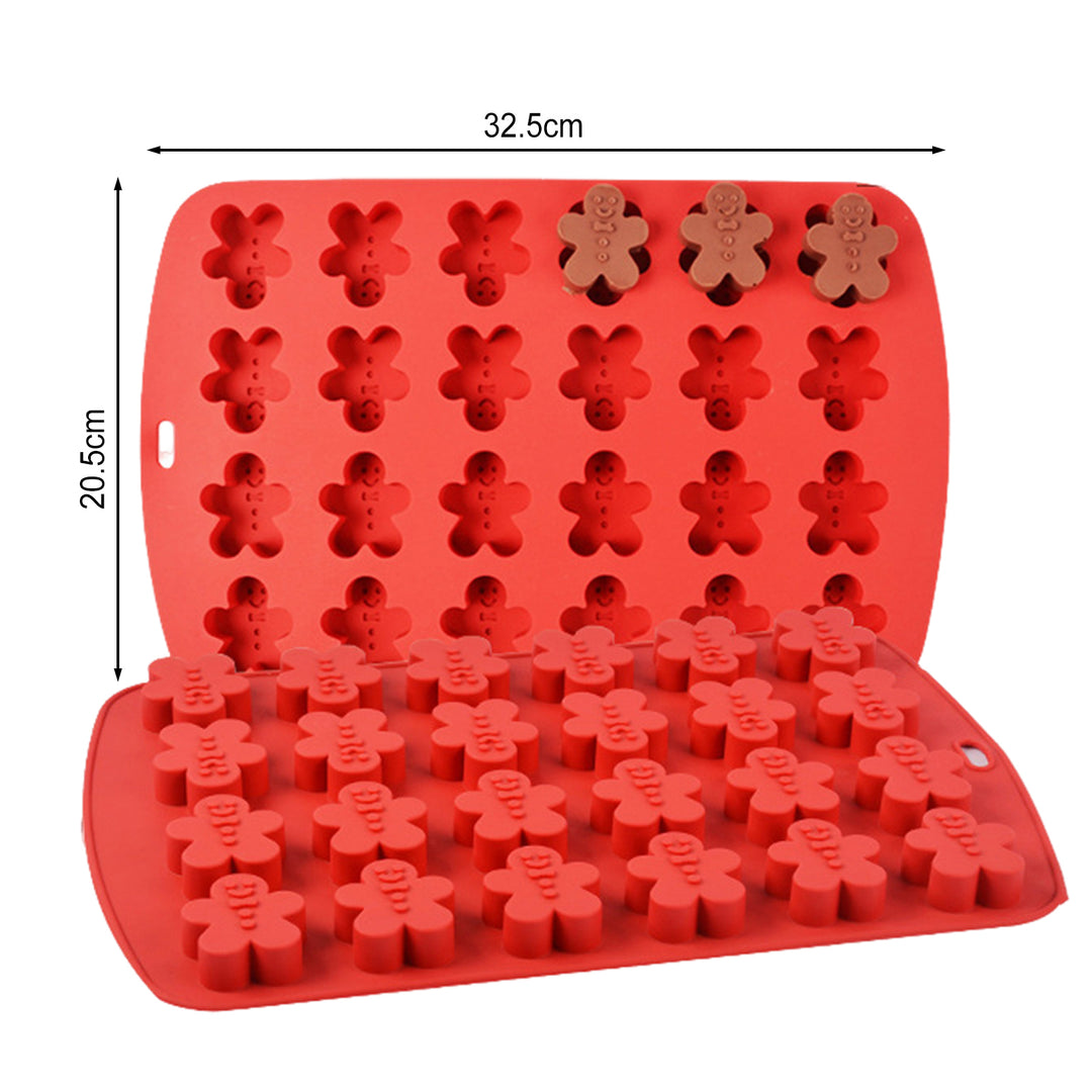 24 Cavities Candy Chocolate Mold Non-stick Christmas Candy Snowflake Snowman Cake Mold High Temperature Resistant Image 9